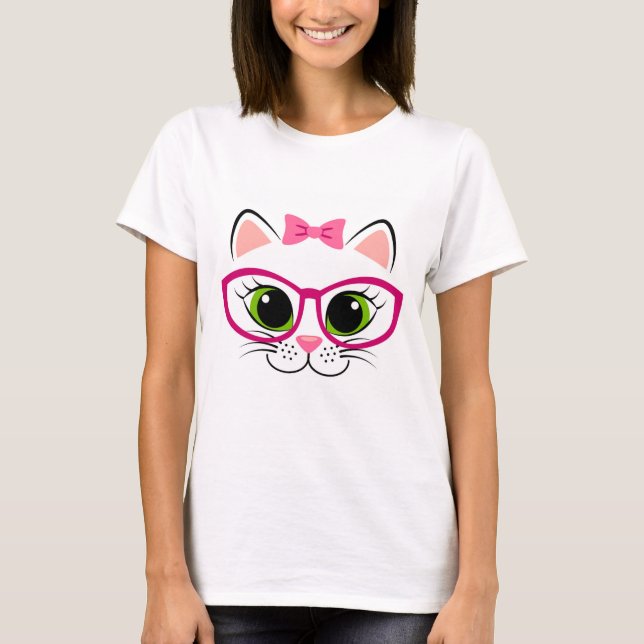 Cat Ansikte T Shirt (Framsida)