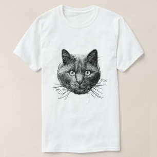 Cat Ansikte T-shirt