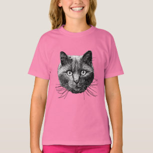 Cat Ansikte Tee