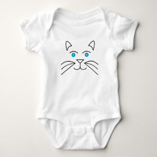 Cat ansikte tee shirt