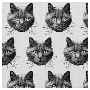 Cat Ansikte Tyg