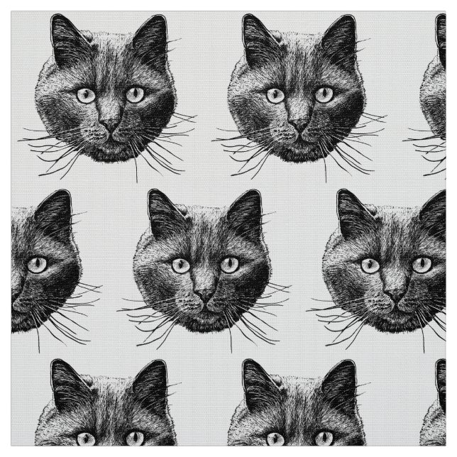 Cat Ansikte Tyg (Provkarta)