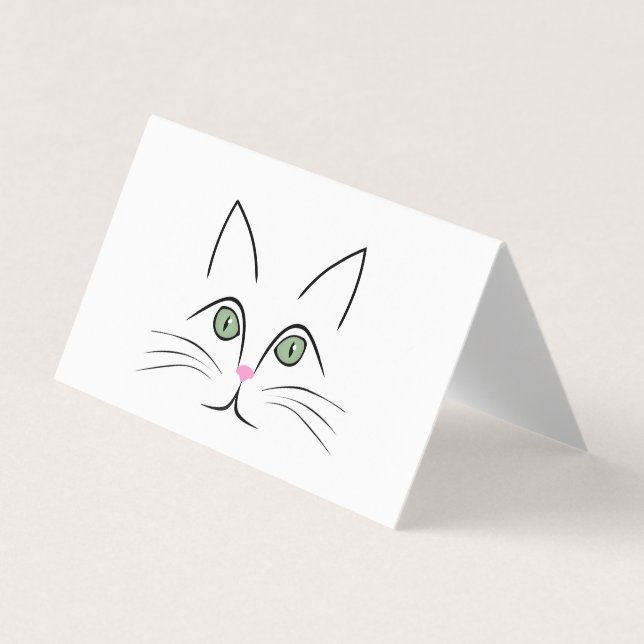Cat ansikte visitkort (Framsida)