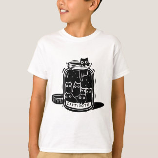 Cat Antidepressant Cattidote Jar Funny Cat Pun T Shirt