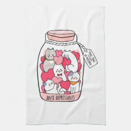 Cat Antidepressive Funny Cat Lover Gift Kökshandduk