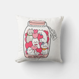 Cat Antidepressive Funny Cat Lover Gift Kudde