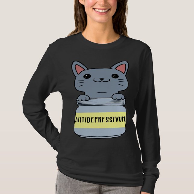 Cat Antidepresssive   Ca T Shirt (Framsida)