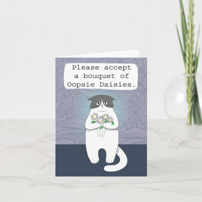 Cat  Apologies Cat Accident Oopsie Förlåt Kort (Framsida)