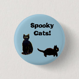 Cat Art 2 Black Kattunge Knapp