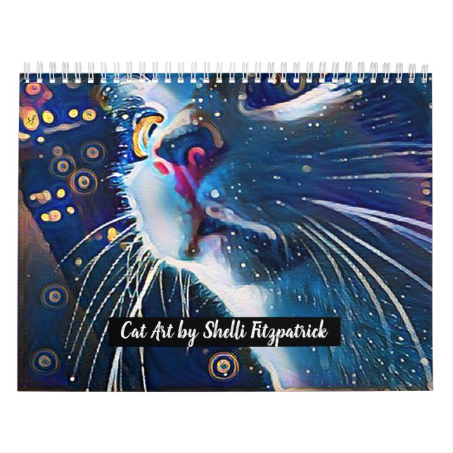 Cat Art av Shelli Fitzpatrick för, Cats Kalender (Omslag)