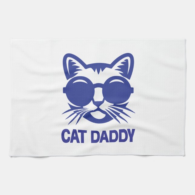 Cat Art Cat-pappa Kökshandduk (Horisontell)