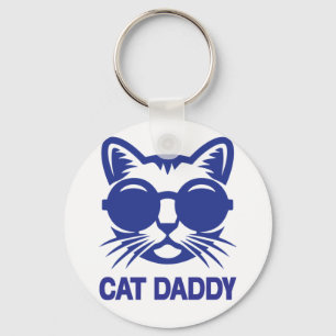 Cat Art Cat-pappa Nyckelring