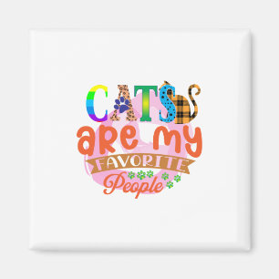 Cat Art Cats är mina favoritfolk Magnet