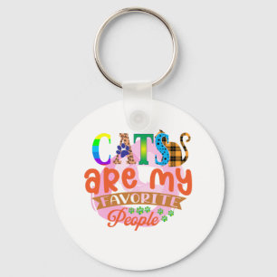 Cat Art Cats är mitt favoritfolk Nyckelring