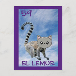 Cat Art, El Lemur, Postcard Vykort