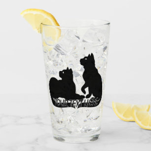 Cat Art Glass Personlig Cat Lover Glass Glaskopp