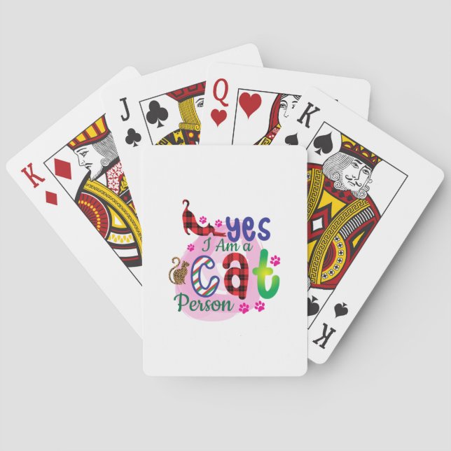 Cat Art I är en kattperson Casinokort (Baksidan)