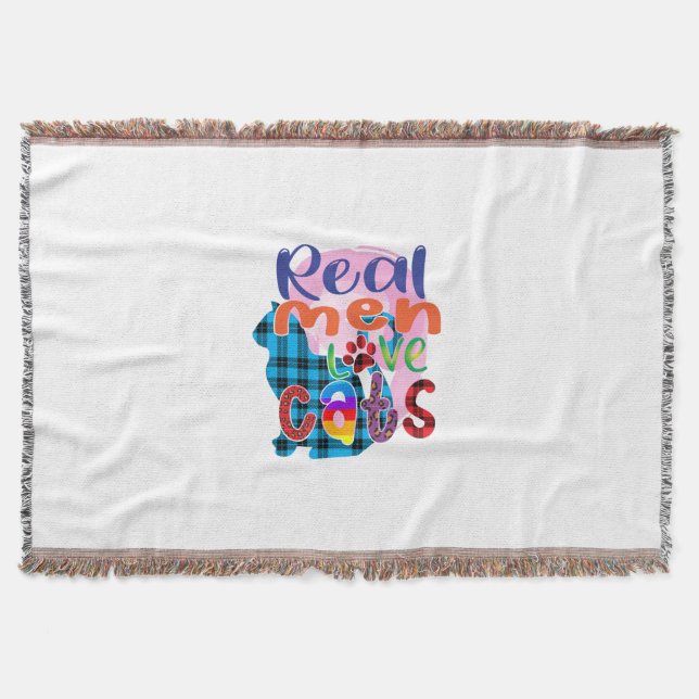 Cat Art Real Manar Kärlek Cats Filt (Framsidan)