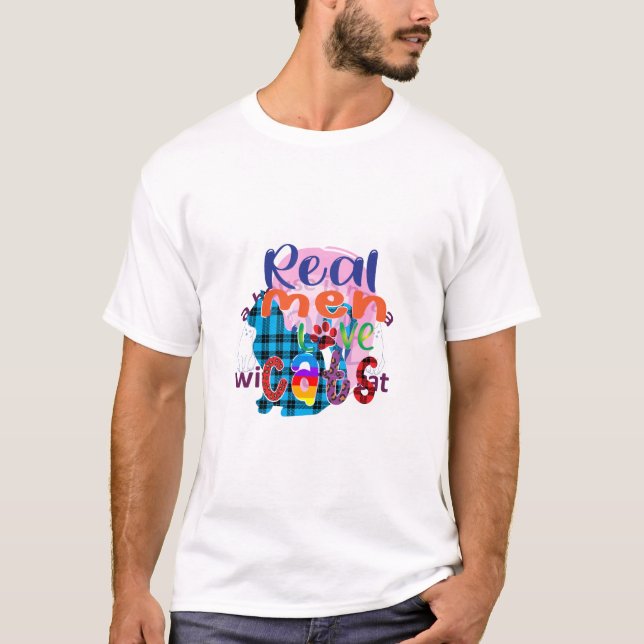 Cat Art Real Manar Kärlek Cats T Shirt (Framsida)