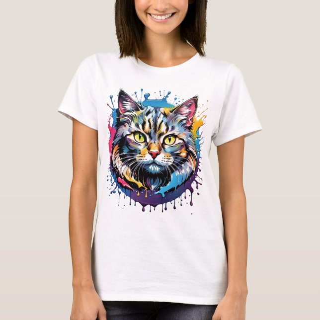cat art ! t shirt (Framsida)