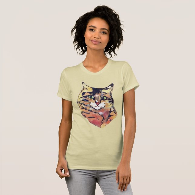 Cat Art T-Shirt (Hel framsida)