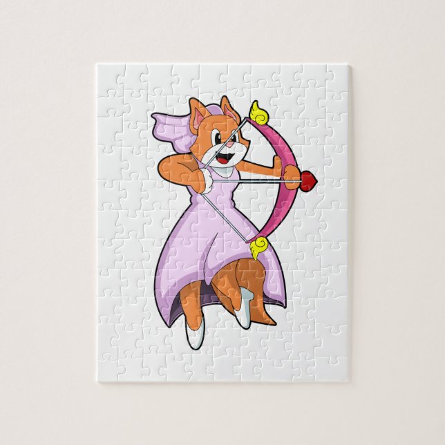 Cat as Bride with Wedding dress.PNG Pussel (Vertikal)