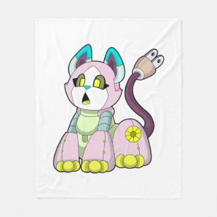 Cat as Robot Fleecefilt