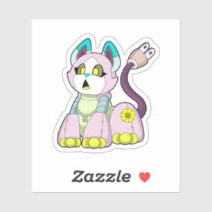 Cat as Robot Klistermärken