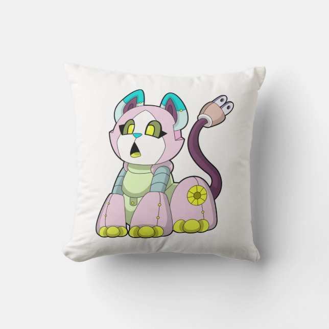 Cat as Robot Kudde (Framsida)