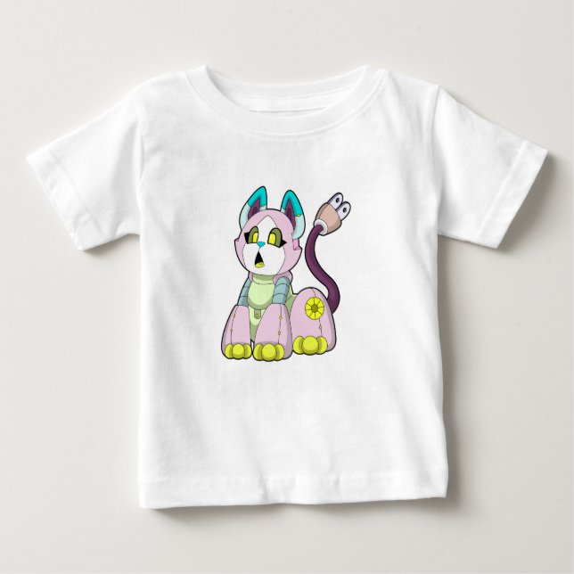 Cat as Robot T Shirt (Framsida)