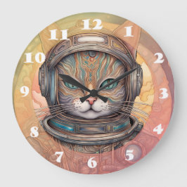 Cat Astronaut är mycket detaljerat animalt artsmär Stor Klocka