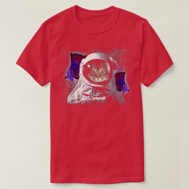 Cat Astronaut Catronaut Deep In Space Cosmic Kitty T Shirt (Design framsida)