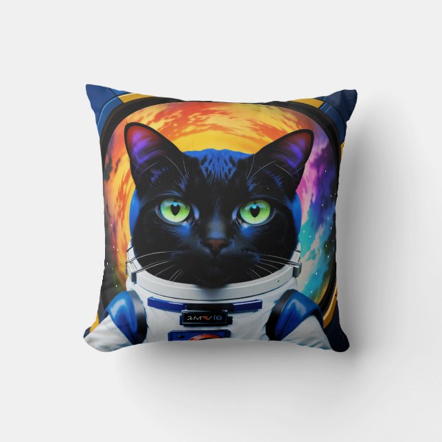 Cat Astronaut Cushion Kudde (Framsida)