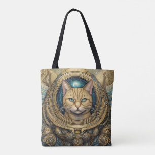 Cat astronaut cyberpunk art tygkasse