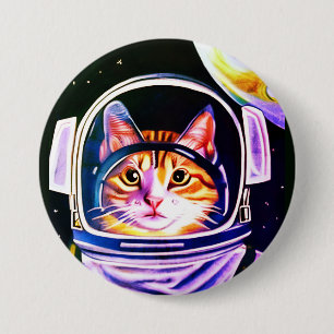 Cat Astronaut i rymden Knapp