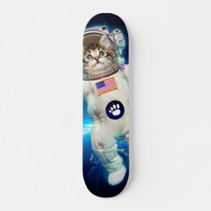 Cat astronaut i rymden mini skateboard bräda 18,5 cm