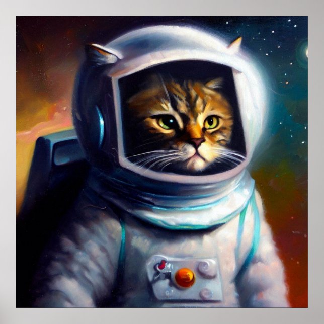 Cat Astronaut Poster (Framsidan)
