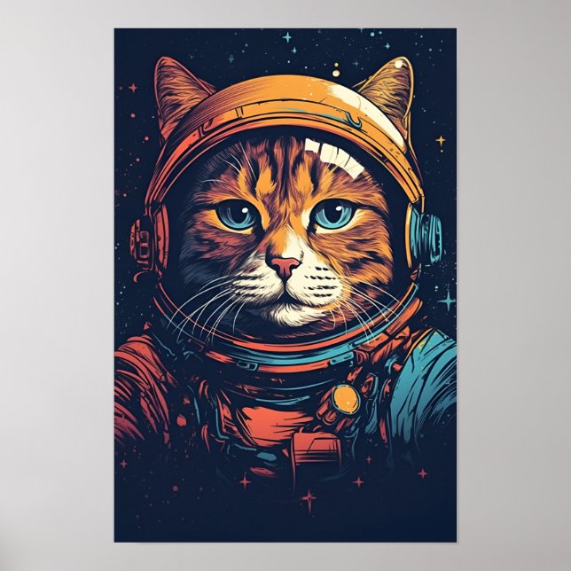 Cat Astronaut Poster (Framsidan)