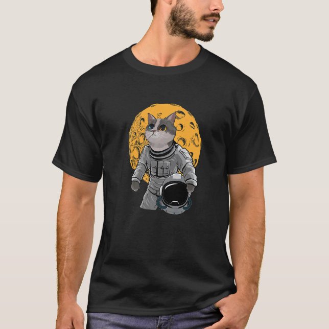 Cat Astronaut  Space Cat Spaceman Space T Shirt (Framsida)