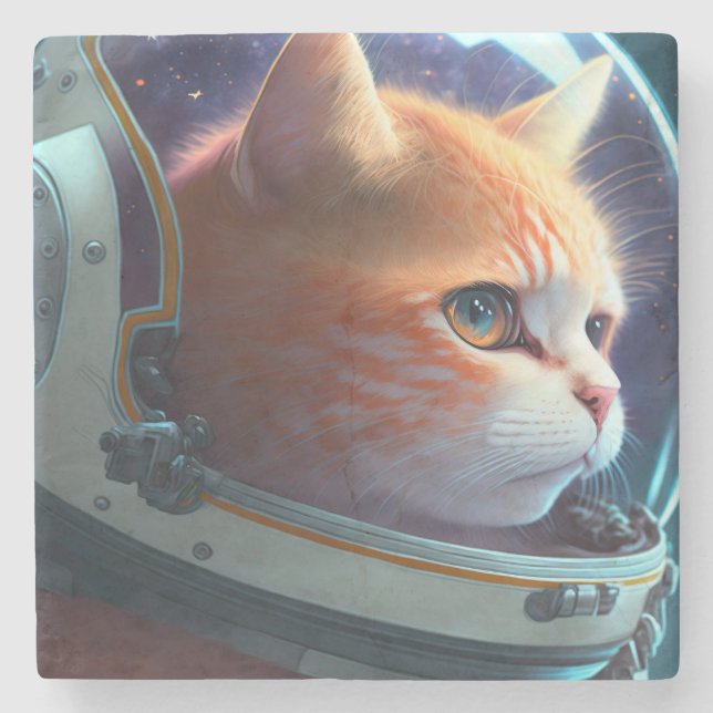 Cat Astronaut Stenunderlägg (Framsidan)