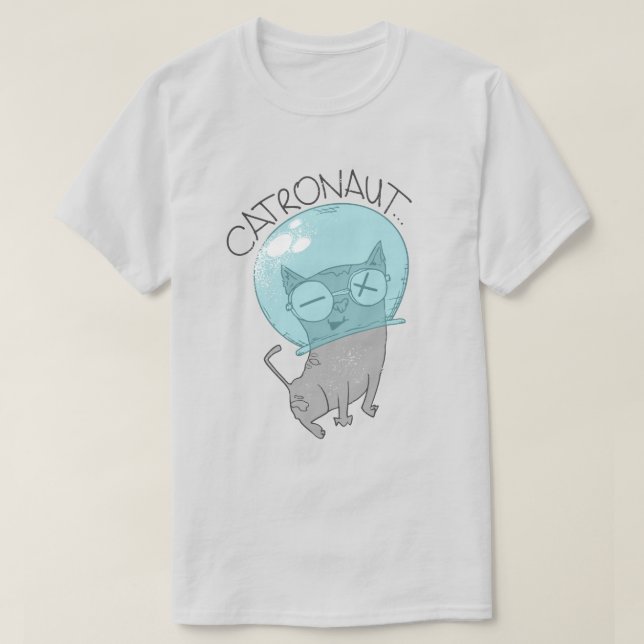 Cat Astronaut T-Shirt (Design framsida)
