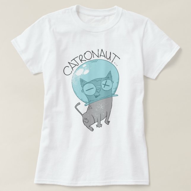 Cat Astronaut T-Shirt (Design framsida)