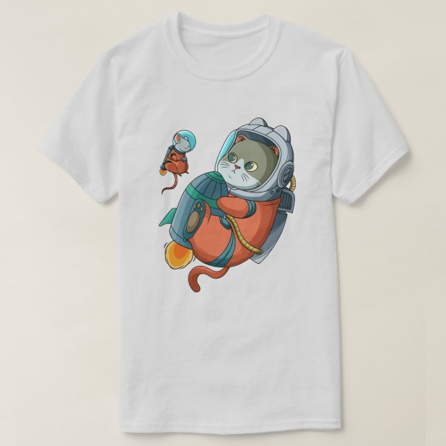 Cat Astronaut T-Shirt (Design framsida)