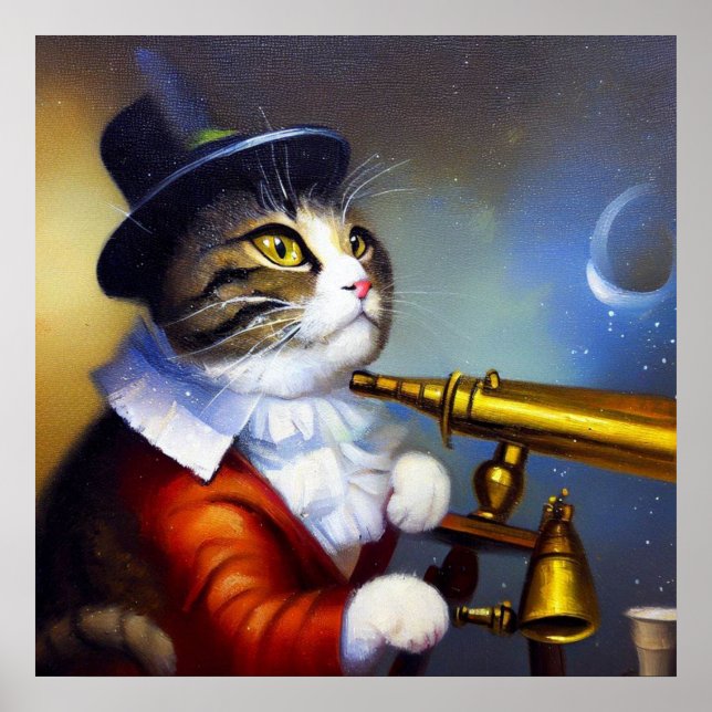 Cat Astronomer Poster (Framsidan)