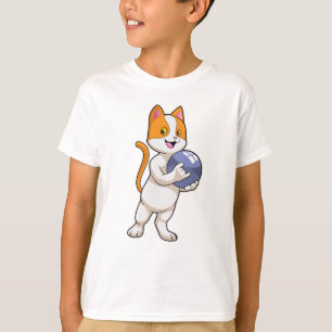 Cat at Bowling med Bowling ball T Shirt
