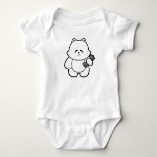 Cat at Fitness med Dumbbell T Shirt