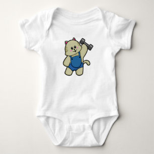 Cat at Fitness med Dumbbell T Shirt