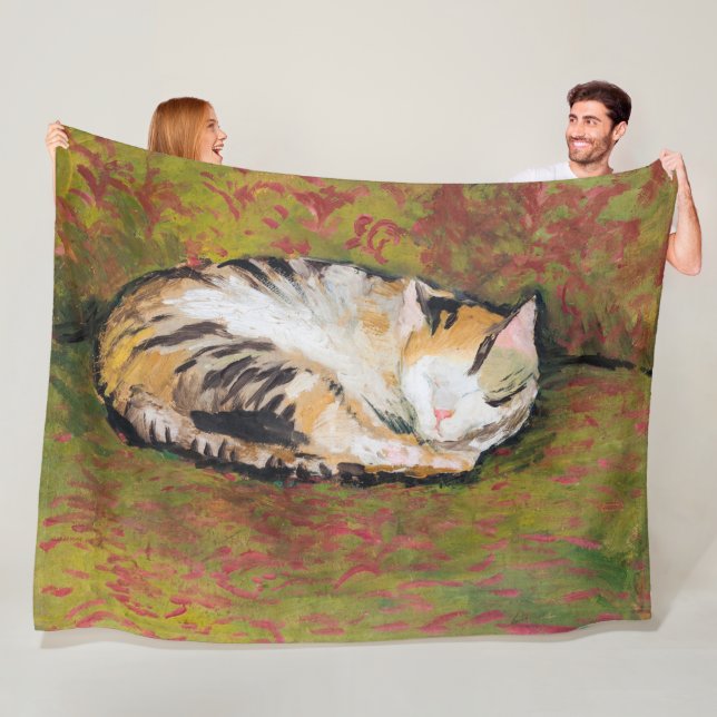Cat, August Macke Fleece Blanket (På plats)