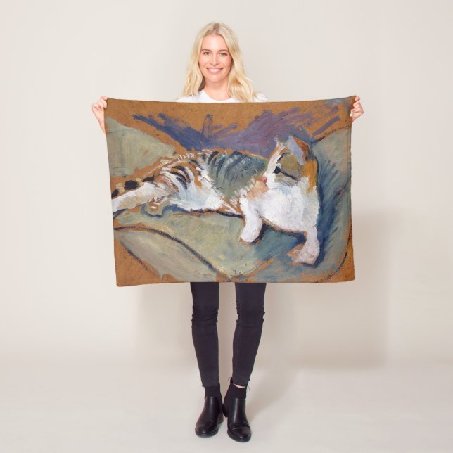 Cat, August Macke Fleece Blanket (På plats)