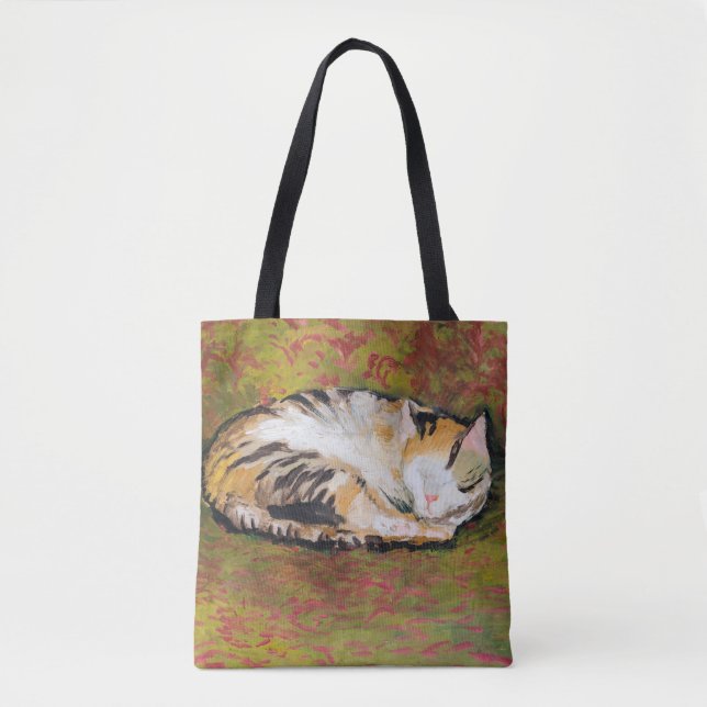 Cat, August Macke Tote Bag Tygkasse (Framsida)